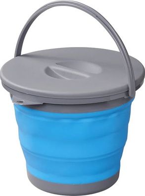 Abfallbehälter Faltbar 5 Liter 20 X 25 Cm Blau/ Grau
