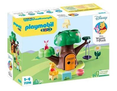 Playmobil Set mit Figuren 1.2.3 Disney 71316 Winnie the Pooh und Ferkel Baumhaus