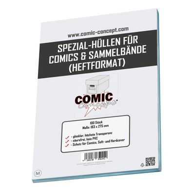 Comic Concept Spezial-Hüllen (ohne Lasche) für Comics und Sammelbände (Heftformat)...
