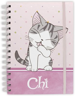 Kleine Katze Chi Notizbuch: Chi putzt sich (DIN A5)