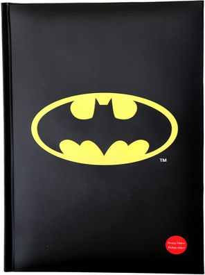DC Comics Notizbuch: Batman Logo mit Licht (DIN A5)