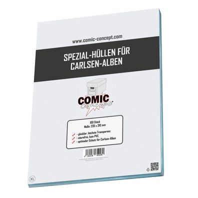 Comic Concept Spezial-Hüllen (ohne Lasche) für Carlsen-Alben (235 x 310 mm)