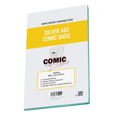 Comic Concept Silver Age Bags (184 x 269 mm) mit Lasche