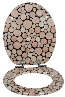 WC Sitz * Baumstümpfe* Toilettensitz Holzkern mit Absenkautomatik Edelstahlscharnier