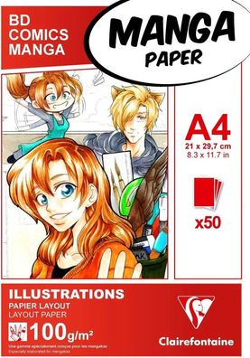 Clairefontaine 94042C Layoutblock (für Manga Comics, ideal für Illustrationen und ...