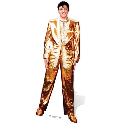Celebrity Pappaufsteller (Stand Up) - Elvis Presley Gold Anzug (185 cm)