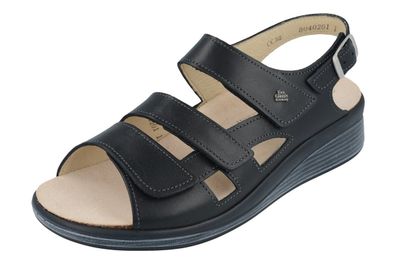 FINN Comfort Pinto Damen Sandale schwarz NappaSeda Glattleder