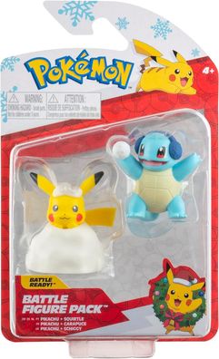 Pokemon PVC-Figur: Schiggy & Pikachu Christmas