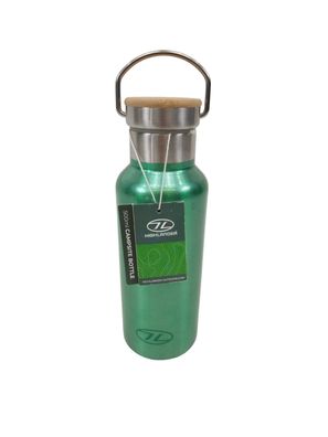 Highlander Campsite Bottle Edelstahl Trinkflasche Minzgrün 500ml Outdoor Sport