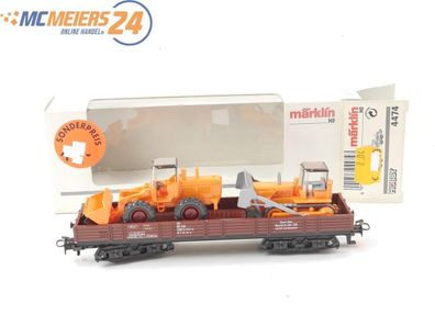 Märklin H0 4474 Güterwagen Niederbordwagen mit Baufahrzeugen 398 0 247-4 DB E646