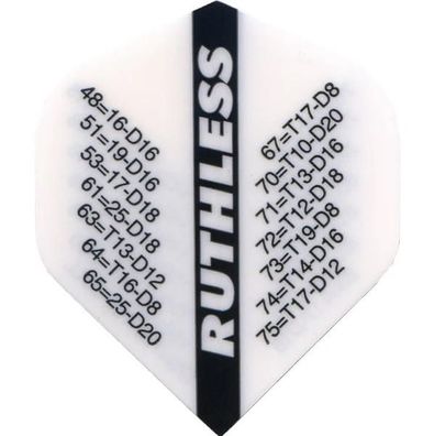 Ruthless RX Checkouts Standard Dart Flights 100 Micron - No2 Weiß