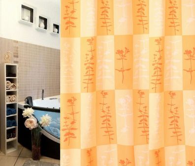 Kira Sunshine Textil Duschvorhang 180 x 200 cm. Gelb & Orange