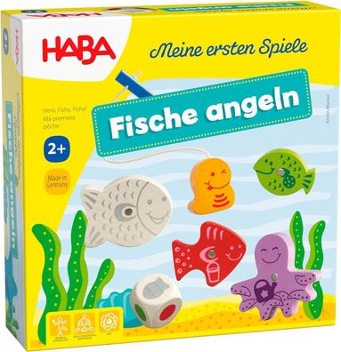 Haba 4983 - Meine ersten Spiele Fische angeln, spannendes Angelspiel mit bunten ...