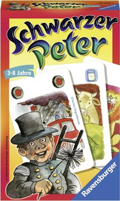 Ravensburger 23409 - Schwarzer Peter, Mitbringspiel für 2-6 Spieler, Kinderspiel ...