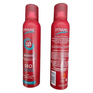 Dynamic Deo Spray Intensiv Exotik mit Aprikosen Extrakt und Aloe Vera Langanhaltend