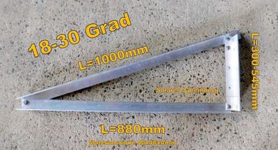 1x Basisdreieck X 100cm horizontal flexibel / fest 10-40 Grad 40x40x4mm hochfest