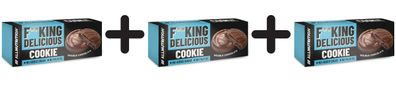 3 x Fitking Delicious Cookie, Double Chocolate - 128g