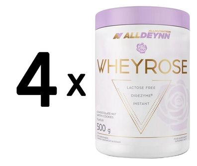 4 x AllDeynn Wheyrose, Chocolate Nut with Cookies - 500g