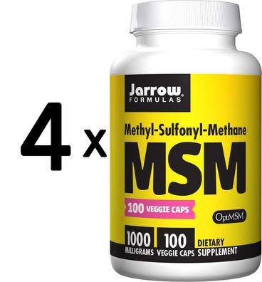 4 x MSM (Methyl-Sulfonyl-Methane Sulfur), 1000mg - 100 vcaps