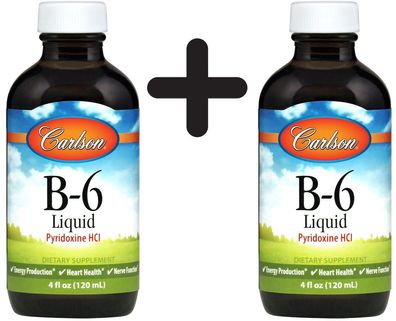 2 x Vitamin B-6, Liquid - 120 ml.