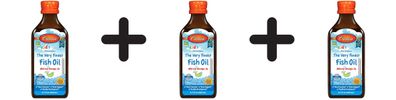 3 x Kid's The Very Finest Fish Oil, 800mg Natural Orange - 200 ml.
