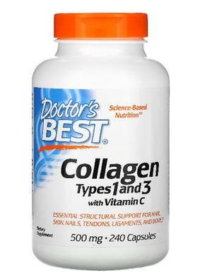 Best Collagen Types 1 & 3 with Peptan, 500mg - 240 caps