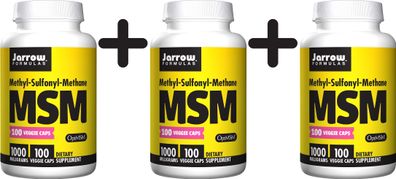 3 x MSM (Methyl-Sulfonyl-Methane Sulfur), 1000mg - 100 vcaps