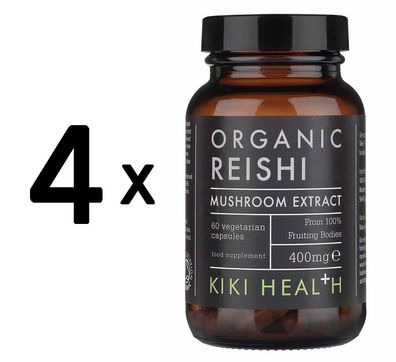 4 x Organic Reishi Extract, 400mg - 60 vcaps