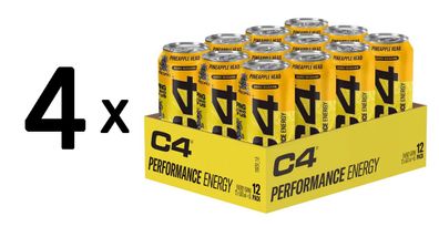 4 x C4 Performance Energy, Pineapple - 12 x 500 ml.