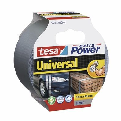 Klebeband TESA Extra Power Universal Silberfarben (10 m x 50 mm)