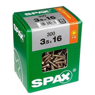 Schraubenkasten SPAX Yellox Holz Flacher Kopf 75 Stücke (5 x 50 mm)