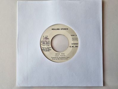 The Rolling Stones - Miss you 7'' Vinyl Italy Jukebox PROMO