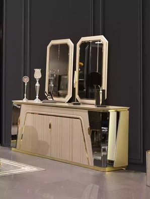 Luxus Anrichte Esszimmer Sideboard Modern Design Kommode Spiegel Neu Möbel
