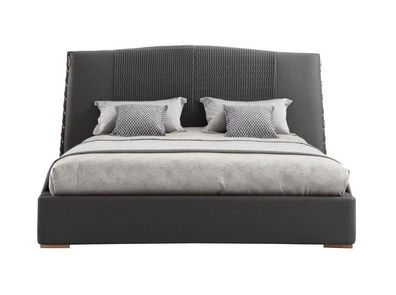 Luxus Bett Holz Betten Bettrahmen Grau Doppel Bettgestell Betten Doppelbetten