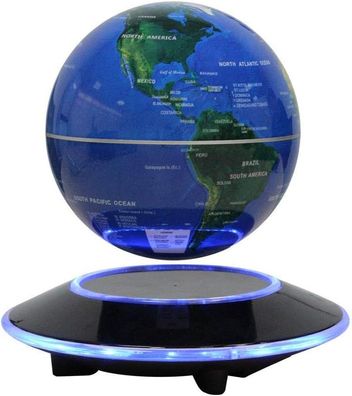 Magnetischer schwebender rotierender Globus mit LED-Lichtern, Weltkarte - Anti-Schwe