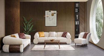 Modern Sofagarnitur Sofa Couch Polster Sessel Neu Einrichtung Designer