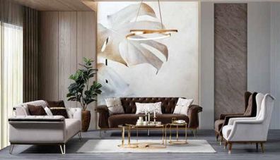 Weißes Polstersofa Designer Wohnzimmer Couch Moderne Luxus Couch Neu