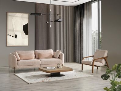 Design Wohnzimmer Set Sofagarnitur Polster Möbel 2x Sofas Couchtisch Neu Sessel