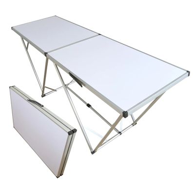 Tapeziertisch klappbar, Flohmarkttisch 198 x 60 cm (LxB), Mehrzwecktisch aus Aluminiu