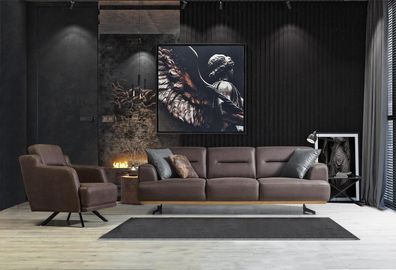 Luxus Einrichtung Polster Sitz Sessel Wohnzimmer Möbel Sofa Couch Dreisitzer