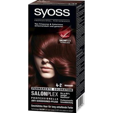 114,96EUR/1l Syoss Color Haarfarbe 4-2 Mahagoni 115ml