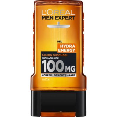 29,20EUR/1l LOreal Men Expert Duschgel Hydra Energy 300ml K?rper Gesicht und Haare