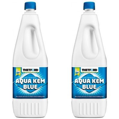 9,08EUR/1l 2 x Thetford Aqua Kem Blue 2 Liter Sanit?rfl?ssigkeit WC Zusatz