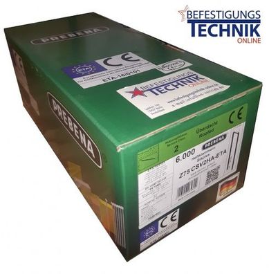 Prebena Klammern Z 75mm CSVHA ETA verzinkt 5C-Z75 Tjep PQZ-75 Haubold KG 775 KL-57 6,