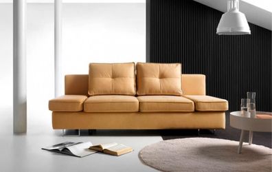 Zweisitzer Sofa 2 Sitzer Stoffsofa Braun Stoff Couch Polstersofa Möbel