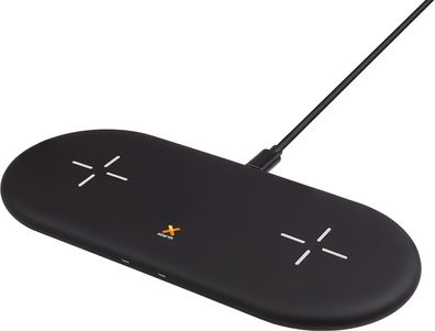 Xtorm Wireless Fast Charging Pad Twin Induktions Ladegrät Ladestation schwarz