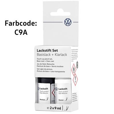 VW original Lackstift Farbcode C9A Lackstift-Set Pure White LST0U2C9A