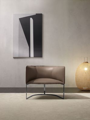 Luxus Design Möbel Grau Prianera Stil Design Leder Sessel Wohnzimmer Lounge