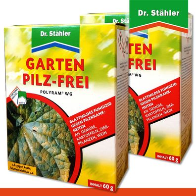 Dr. Stähler 2x 60g Garten Pilz-Frei Polyram WG (je 6 x 10 g Portionsbeutel) Obst