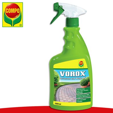COMPO 1000 ml Vorox Terrassen und Wege AF Bekämpfung Spray Algen Pflaster